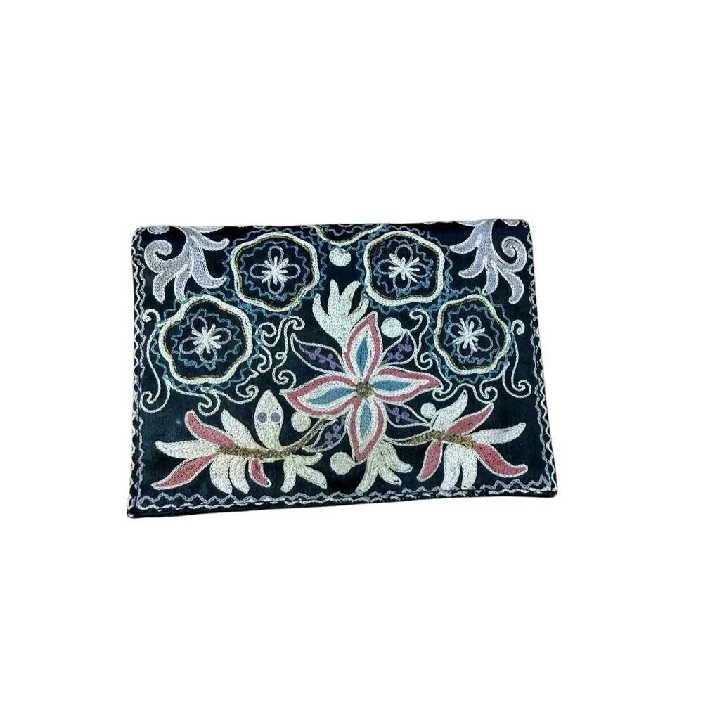 1930s French Tapestry Pocketbook Wallet Clutch